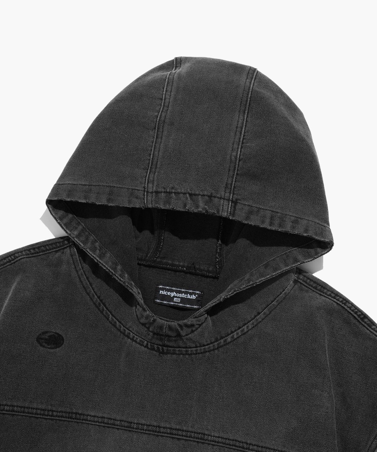 나이스고스트클럽(NICEGHOSTCLUB) DENIM PULL OVER JACKET_BLACK(NG2DSUD122A)