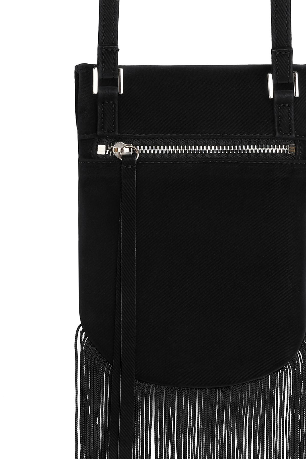 커렌트(CURRENT) WESTERN FRINGE MINI BAG [BLACK]