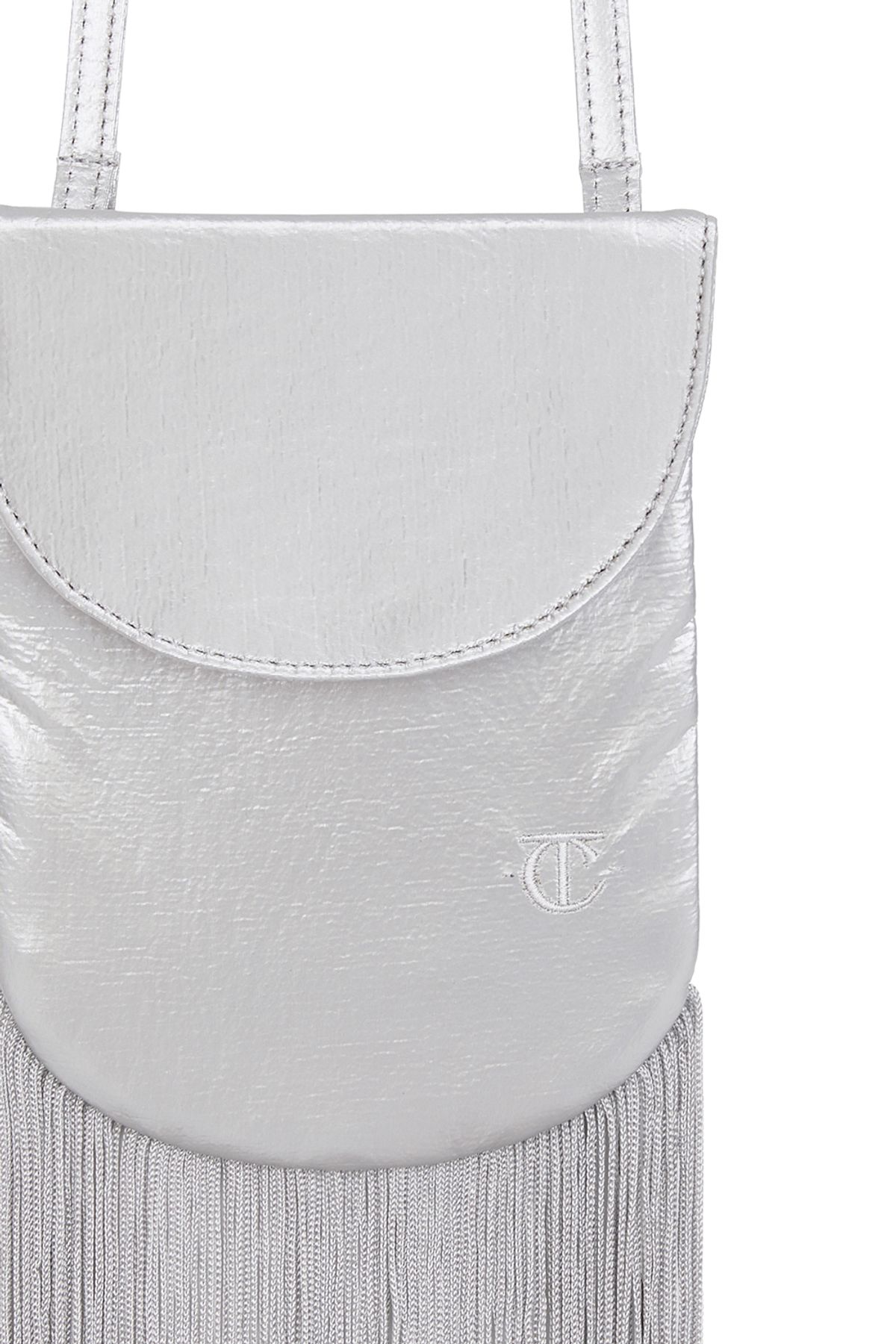 커렌트(CURRENT) WESTERN FRINGE MINI BAG [SILVER]
