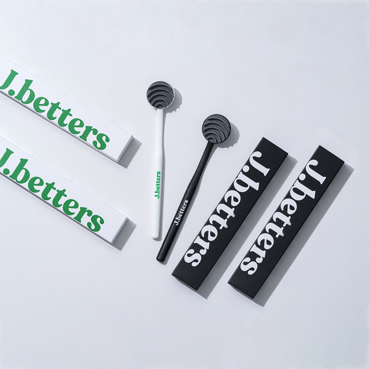 제이베럴즈(JBETTERS) 혀클리너 블랙 2개+화이트 2개 (총 4개)
