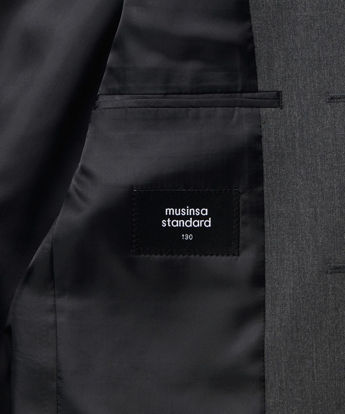 무신사 스탠다드 키즈(MUSINSA STANDARD KIDS) 베이식 블레이저 [미디엄 그레이]
