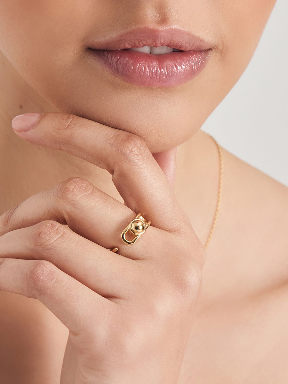 아니아하이에(ANIA HAIE) 볼 925 실버 사이즈 조절 반지R045-02