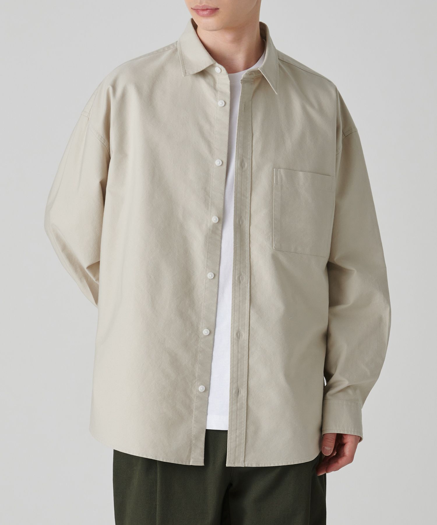 ★MUSINSA STANDARD★ Heavyweight oversized oxford shirt crea MUSINSA | MUSINSA STANDARD HEAVYWEIGHT OVERSIZED OXFORD