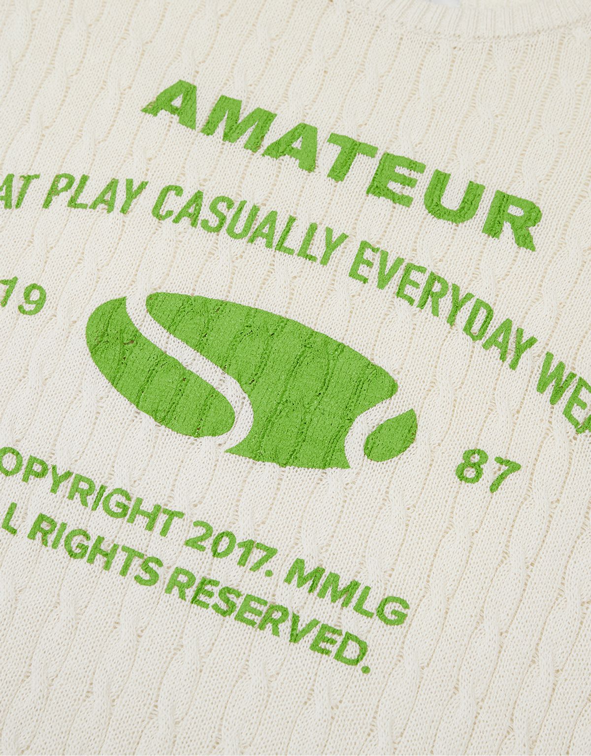 엠엠엘지(MMLG) [Mmlg] AMATEUR CABLE KNIT (IVORY)