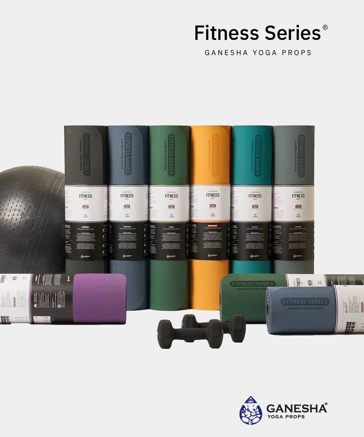 가네샤 요가 프랍스(GANESHA YOGA PROPS) 가네샤 피트니스 요가매트 스탠다드 TPE 10MM