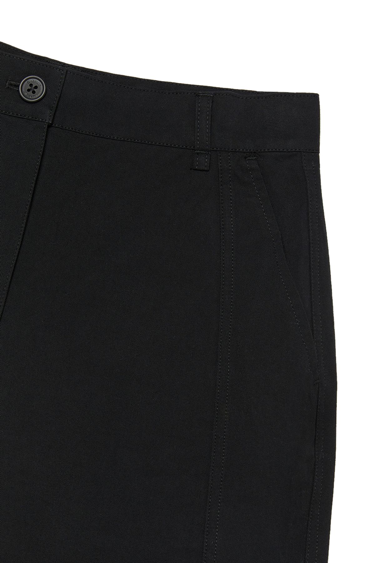 커렌트(CURRENT) STRAIGHT COTTON PANTS [BLACK]