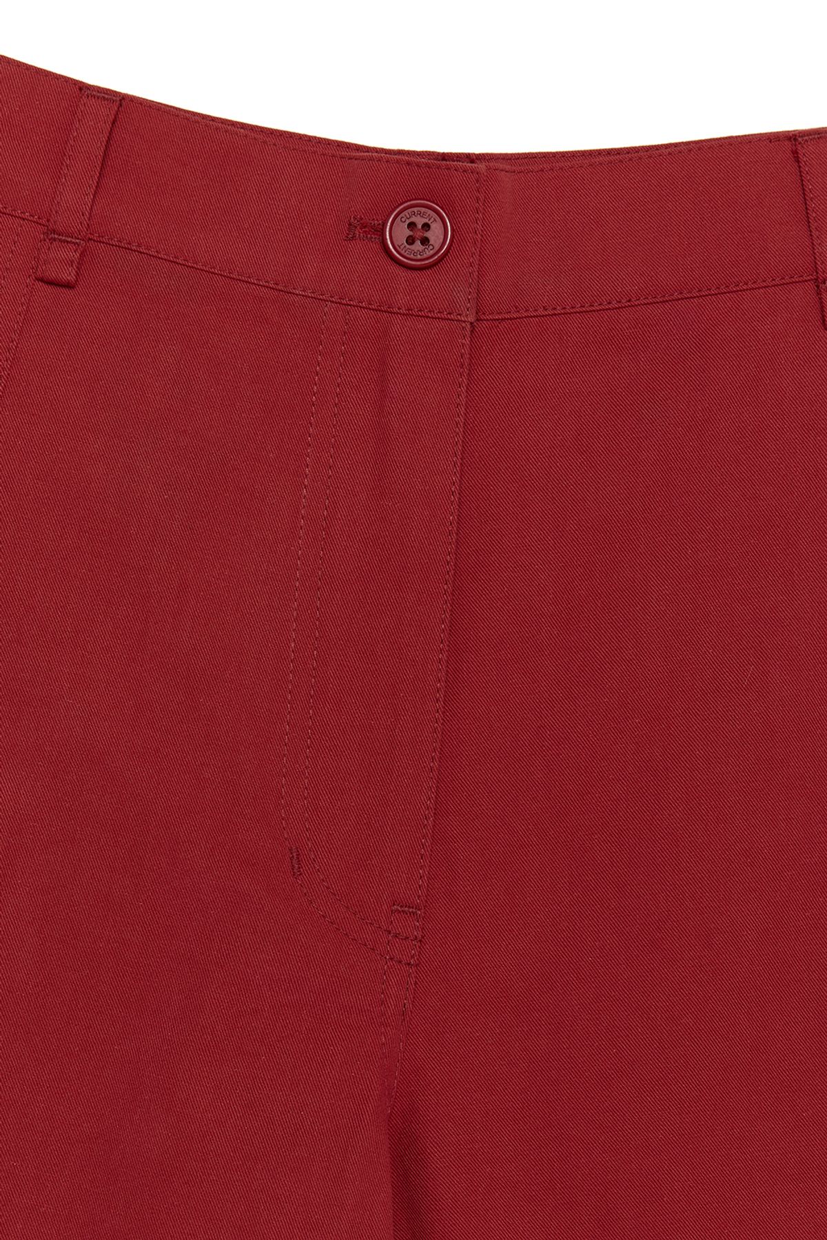 커렌트(CURRENT) STRAIGHT COTTON PANTS [RED]