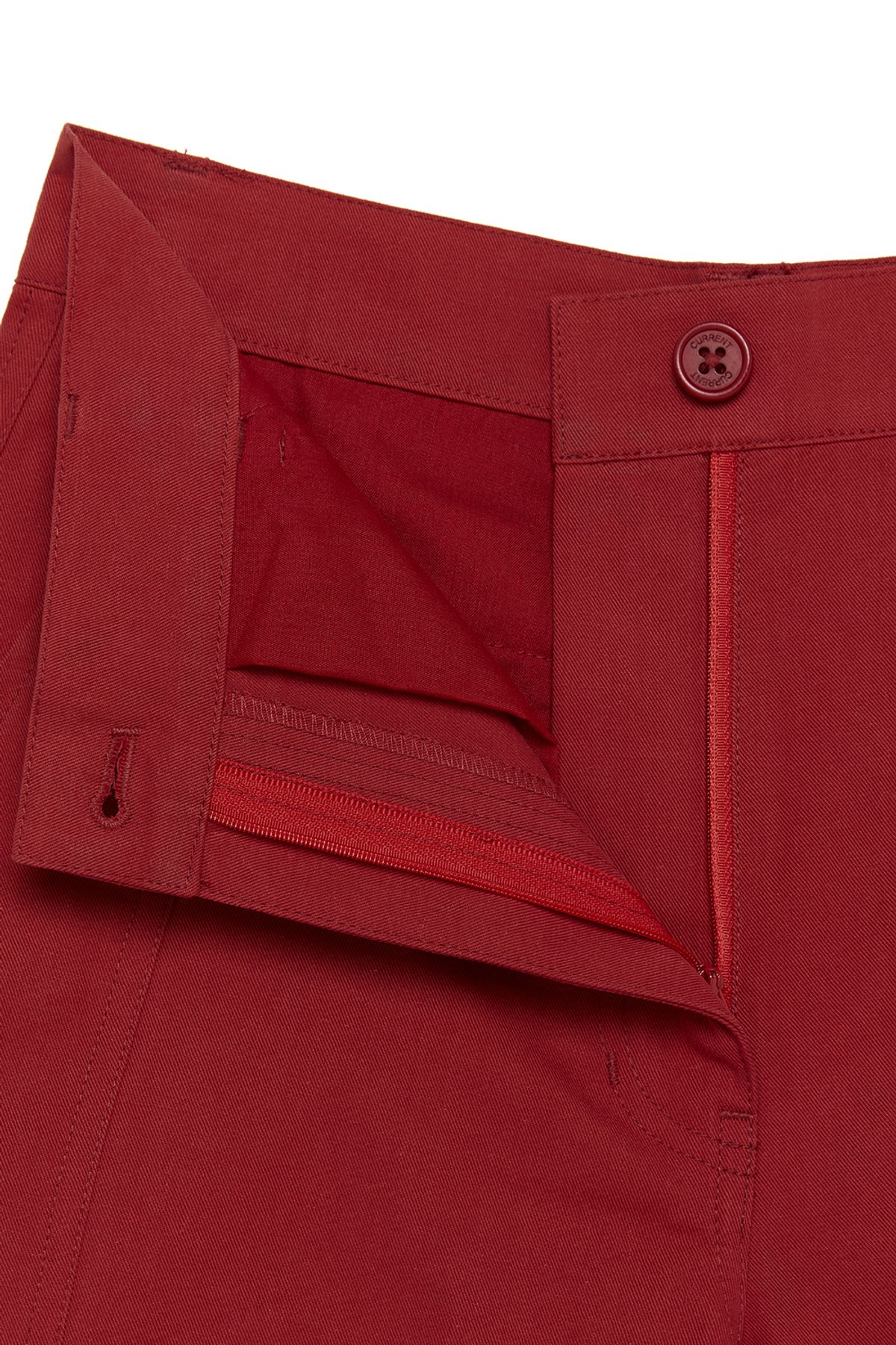 커렌트(CURRENT) STRAIGHT COTTON PANTS [RED]