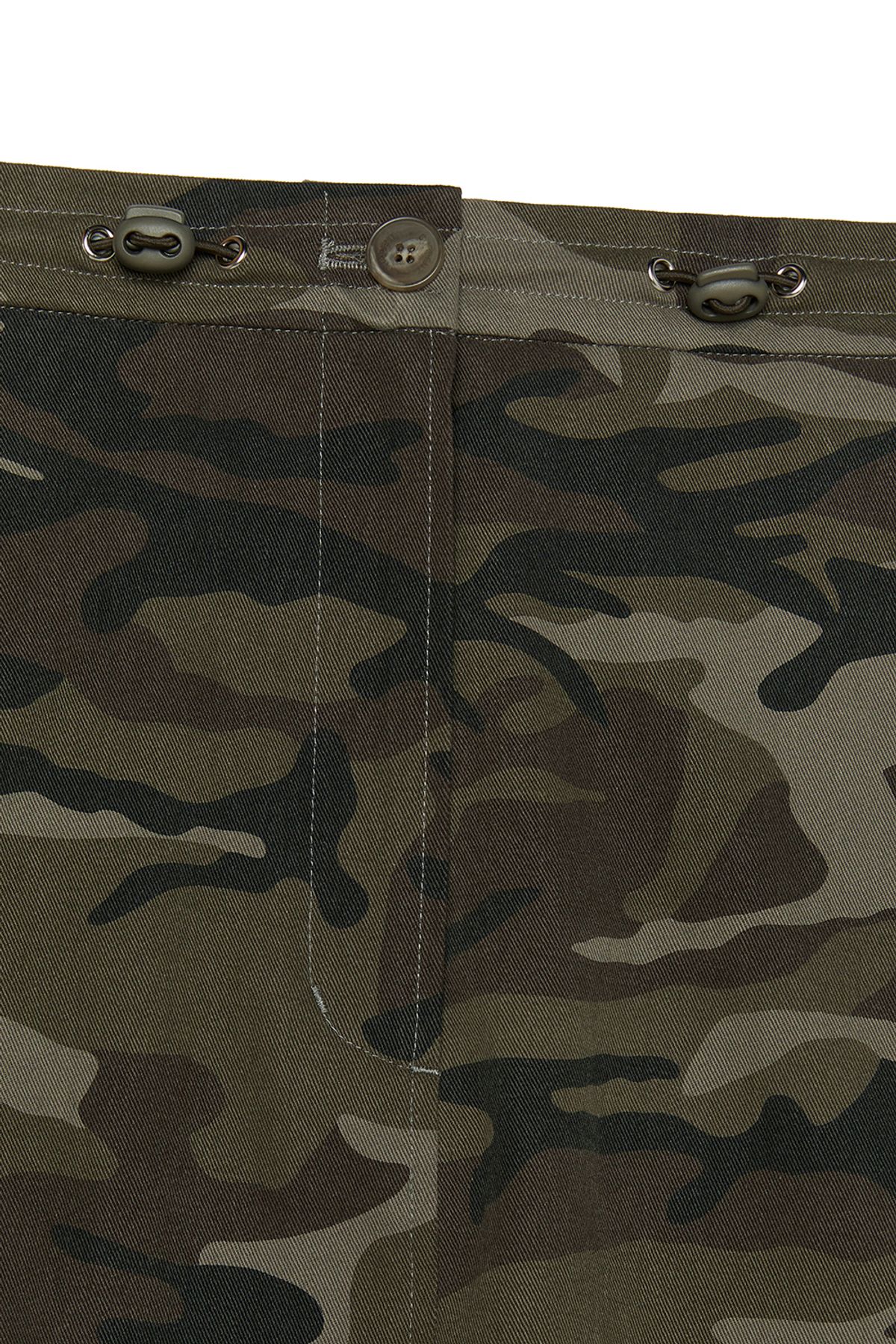 커렌트(CURRENT) CARGO DETAIL LONG SKIRT [KHAKI]