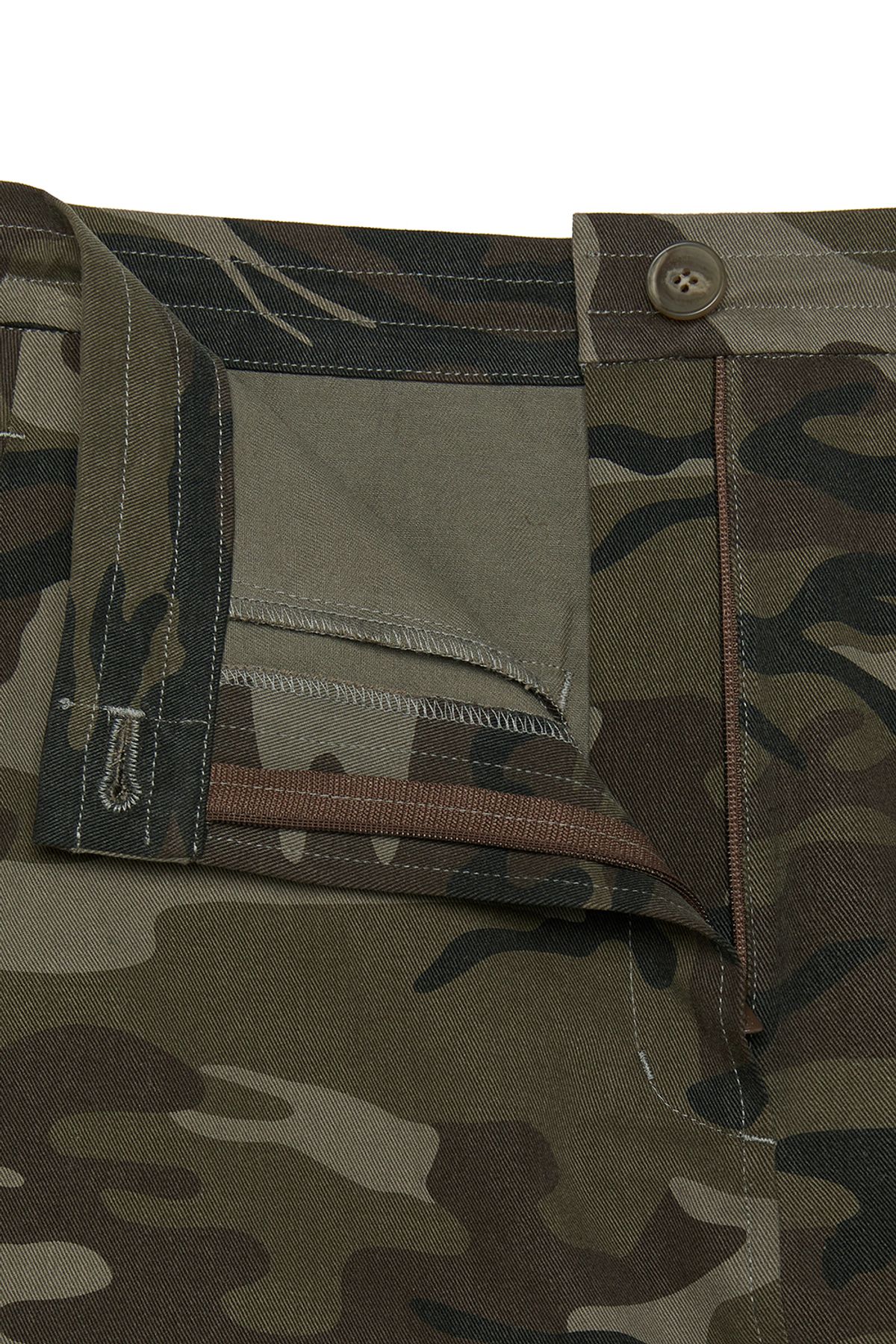 커렌트(CURRENT) CARGO DETAIL LONG SKIRT [KHAKI]