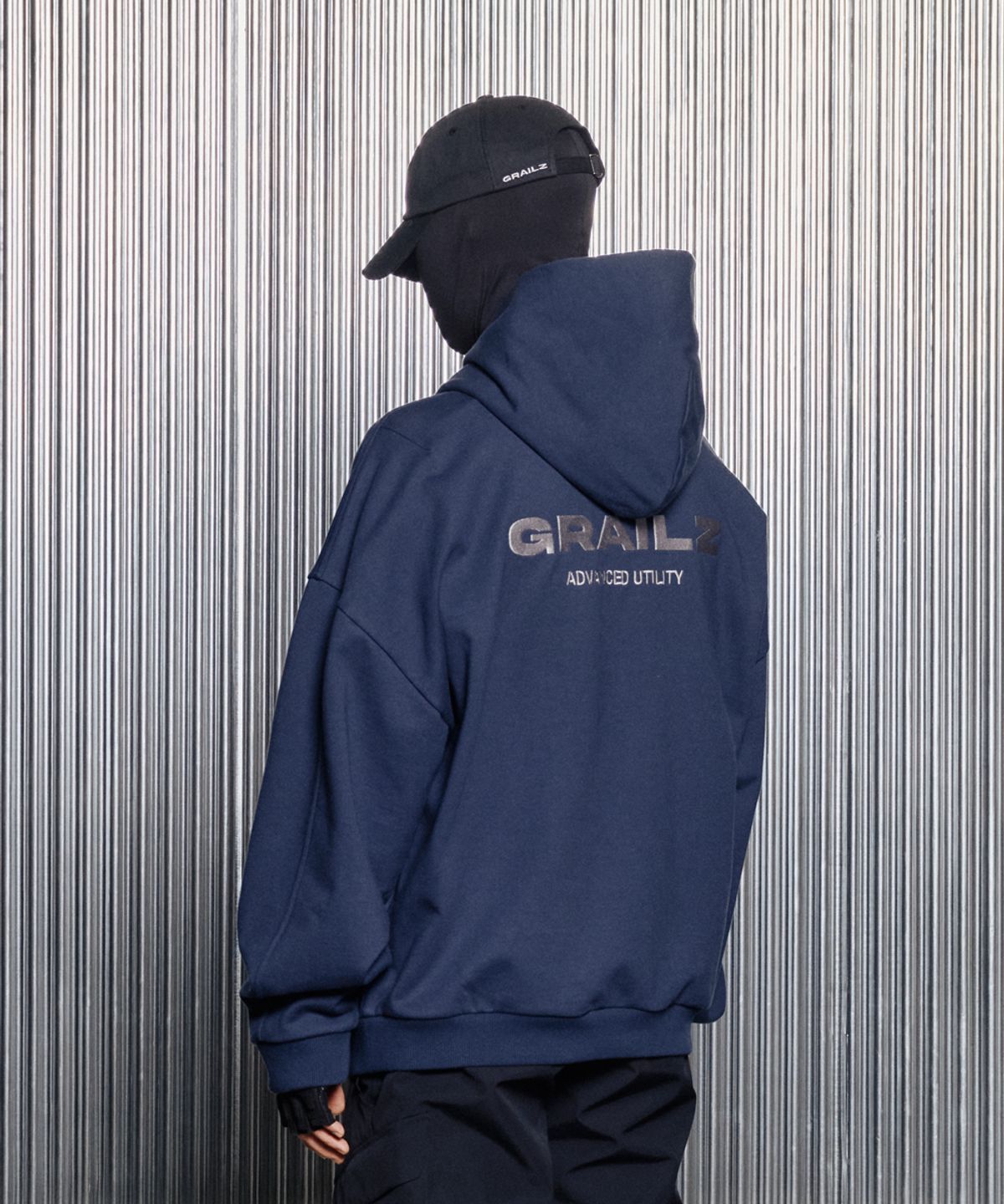 그레일즈(GRAILZ) ESSENTIAL OVERSIZED HOODIE [NAVY]
