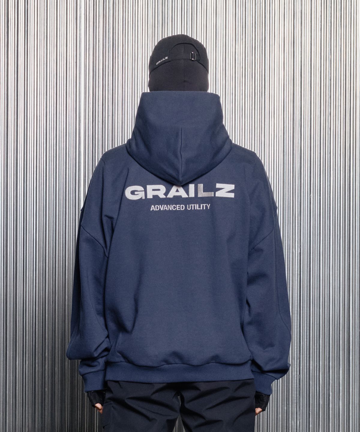 그레일즈(GRAILZ) ESSENTIAL OVERSIZED HOODIE [NAVY]