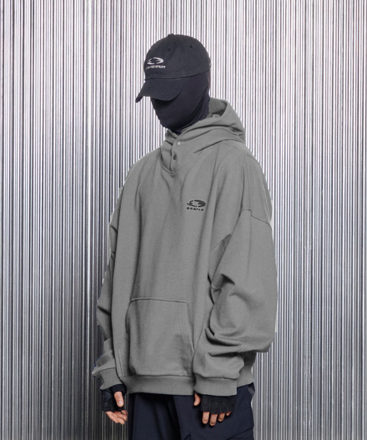 그레일즈(GRAILZ) ESSENTIAL OVERSIZED HOODIE [GREY]