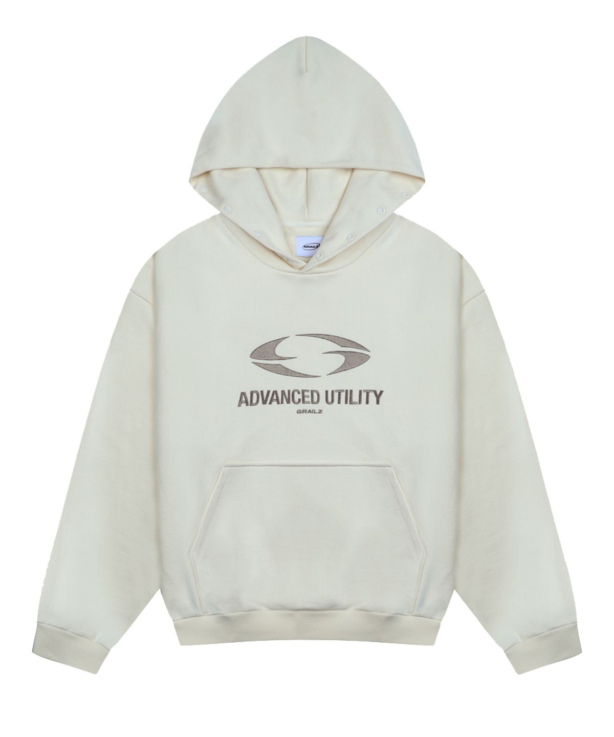 그레일즈(GRAILZ) OVAL LOGO HOODIE [CREAM]