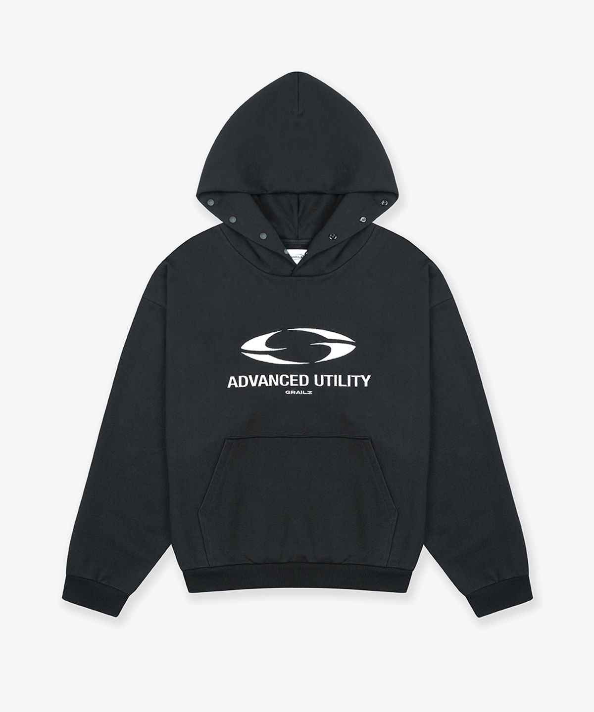 그레일즈(GRAILZ) OVAL LOGO HOODIE [BLACK]