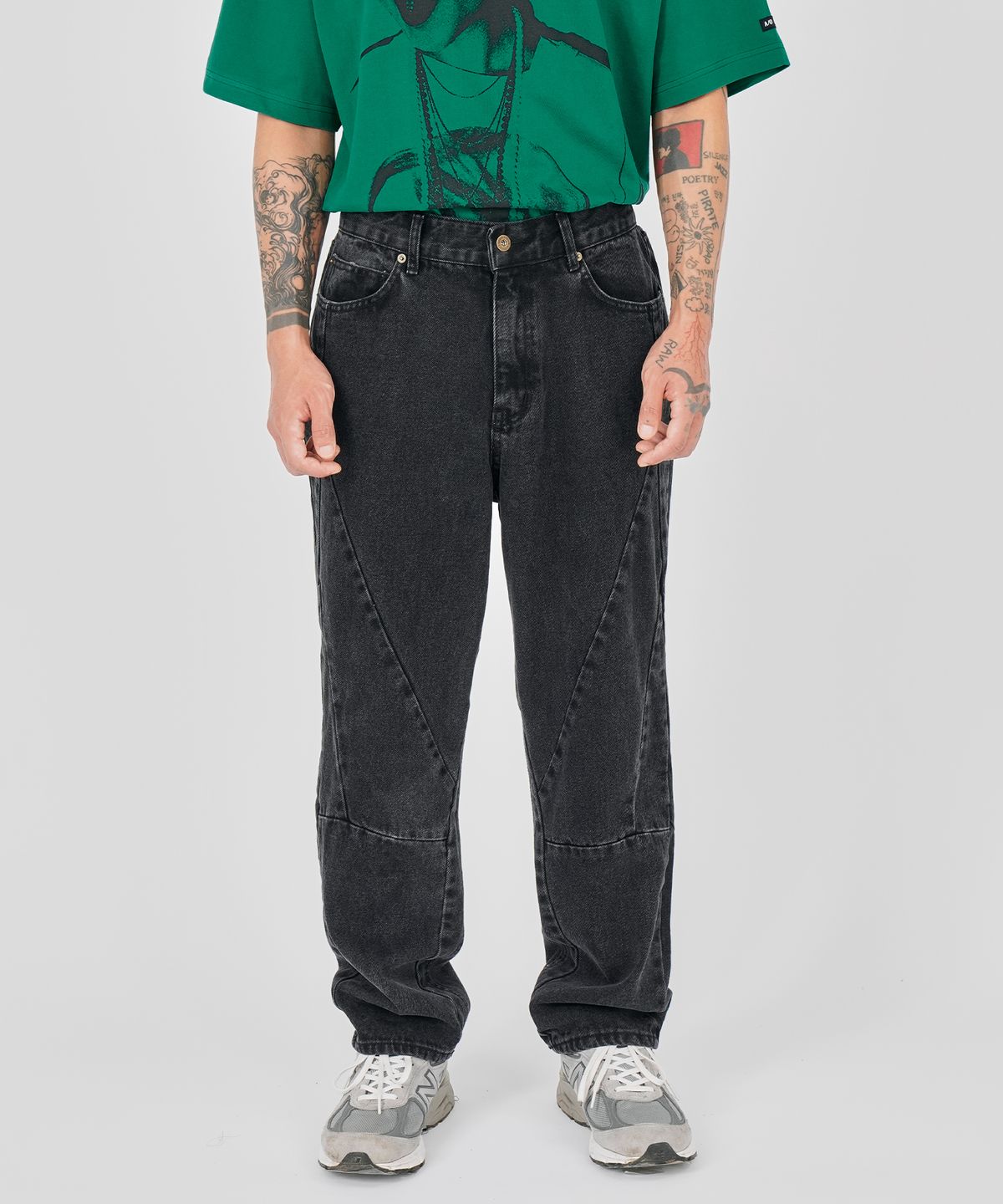 아조바이아조(AJOBYAJO) Robot Washed Jeans [BLACK]