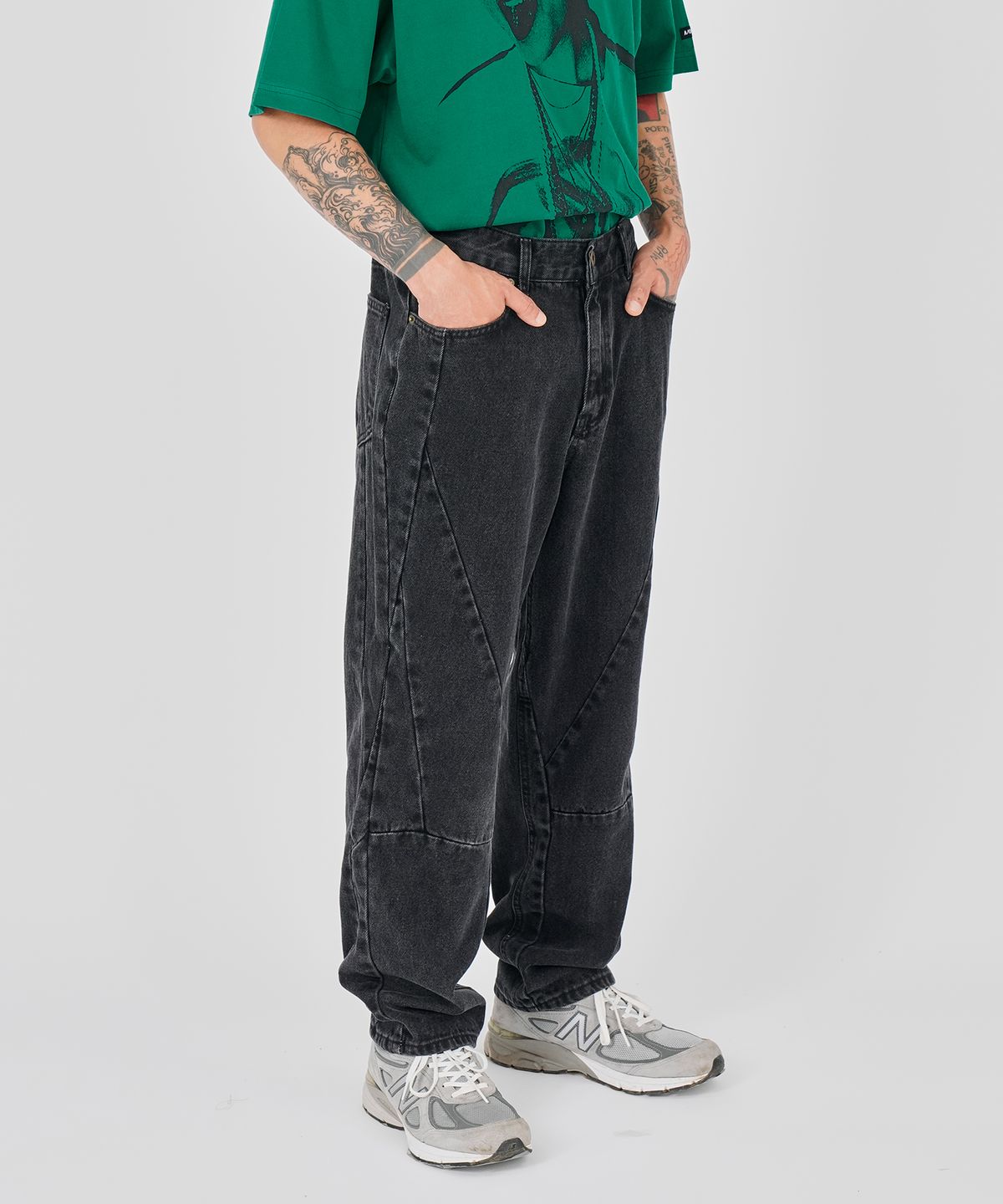 아조바이아조(AJOBYAJO) Robot Washed Jeans [BLACK]