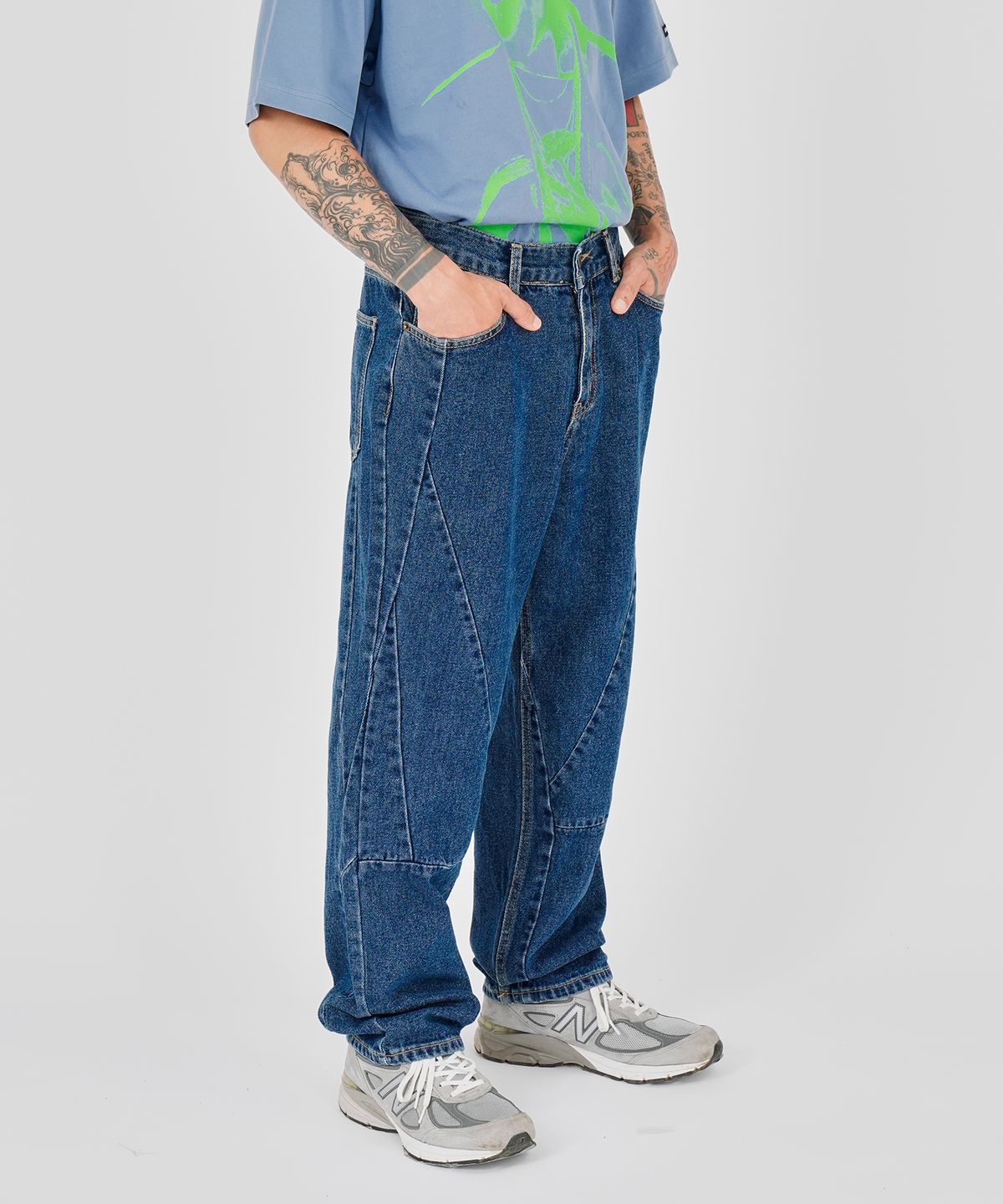 아조바이아조(AJOBYAJO) Robot Washed Jeans [BLUE]