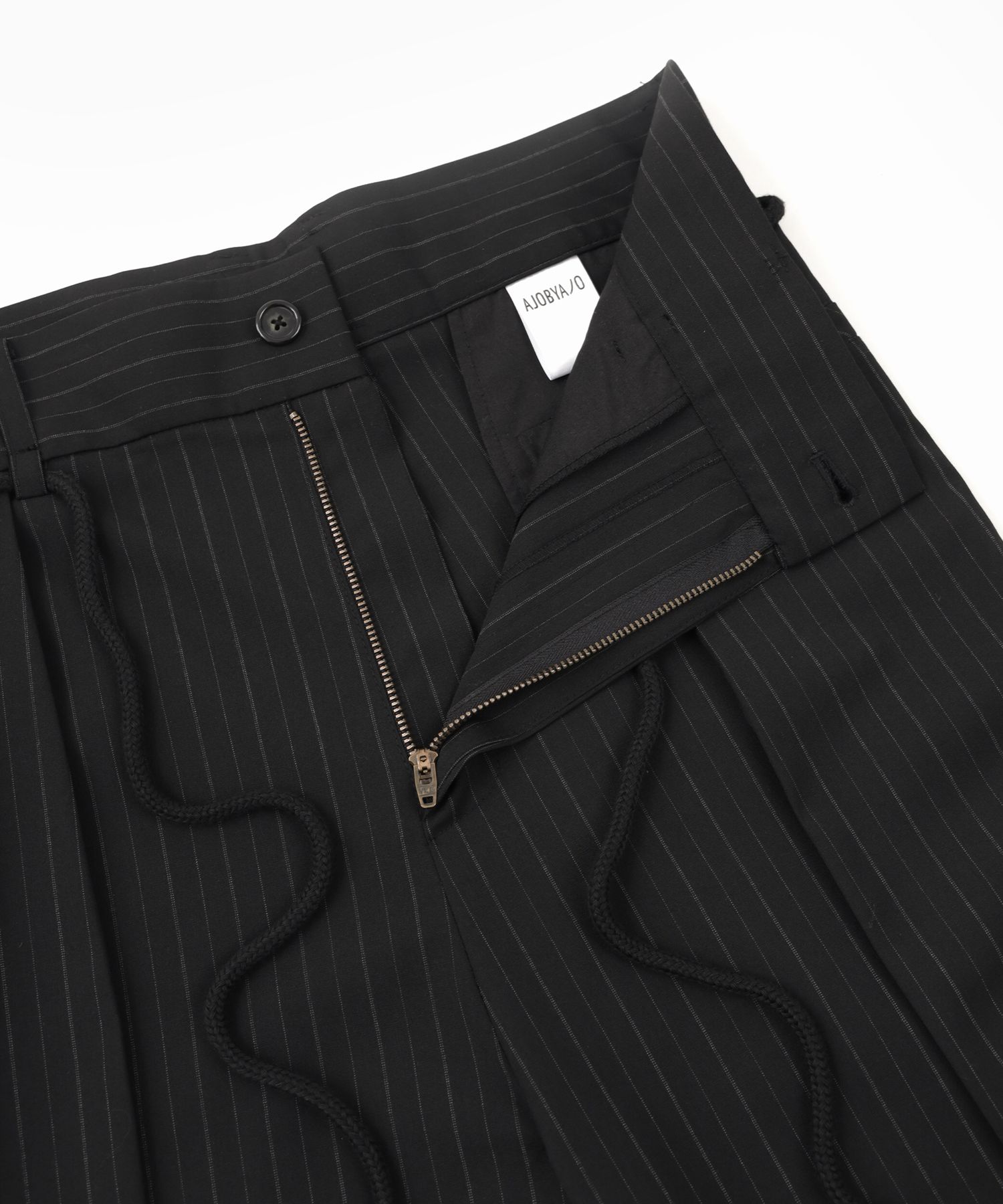 【AJO AJOBYAJO】24FW★ One Tuck Oversized Stripe Trousers MUSINSA | AJOBYAJO One Tuck Oversized Stripe Trousers [BLACK]