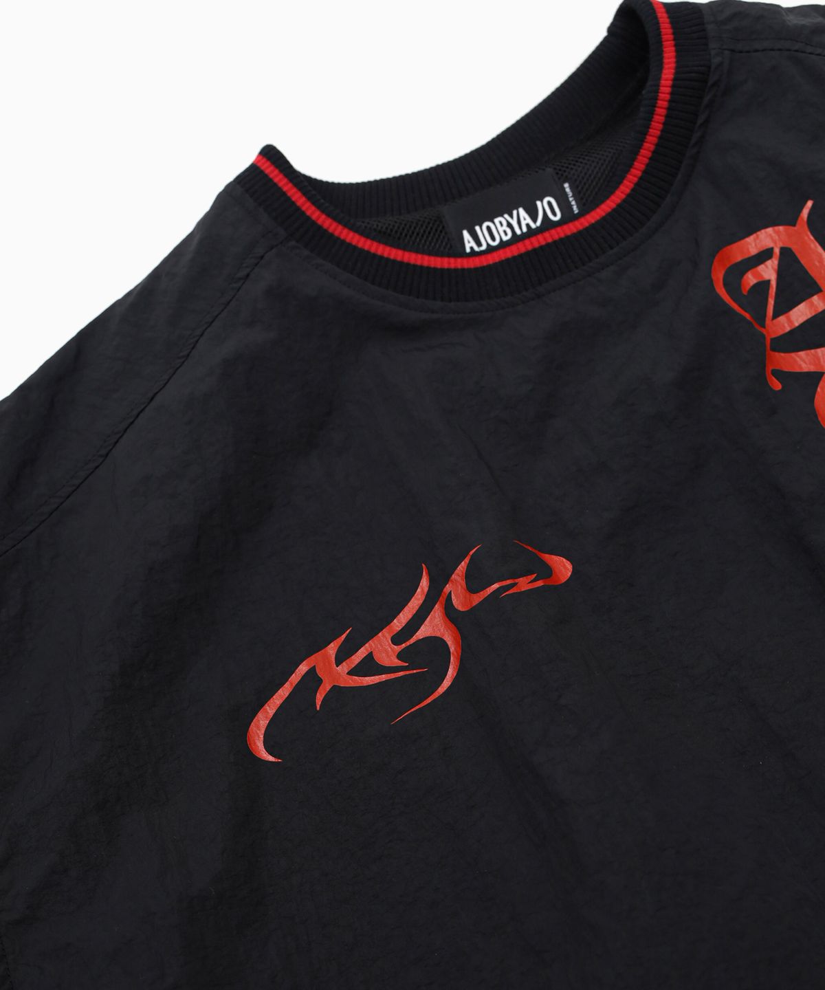 아조바이아조(AJOBYAJO) [PBA] Total Logo Nylon Sweatshirt [BLACK]