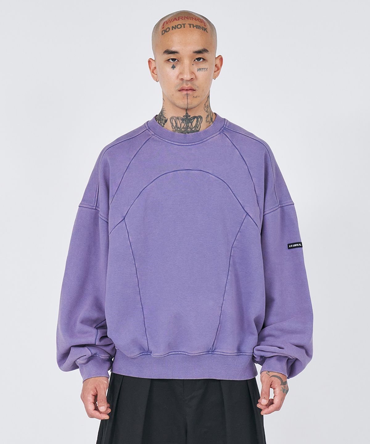 아조바이아조(AJOBYAJO) Robot Washed Sweatshirt [PURPLE]