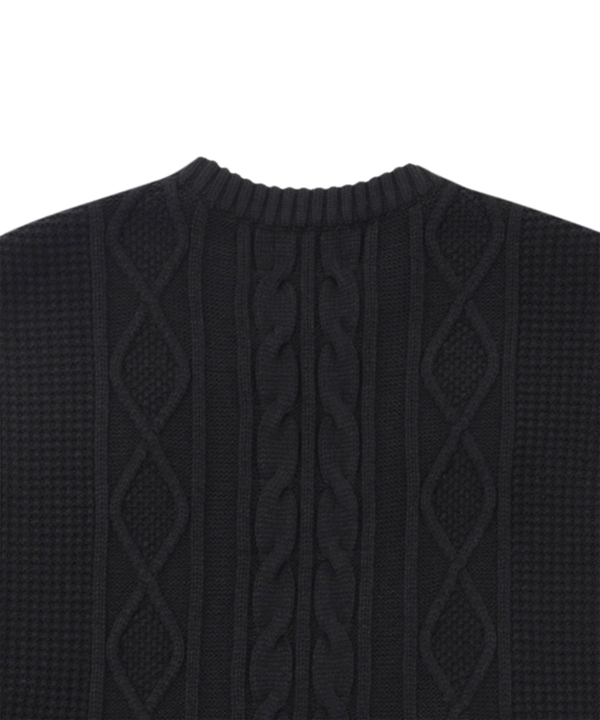 아조바이아조(AJOBYAJO) Strap Knit Vest [BLACK]
