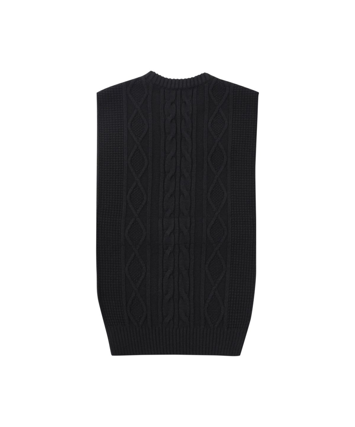아조바이아조(AJOBYAJO) Strap Knit Vest [BLACK]
