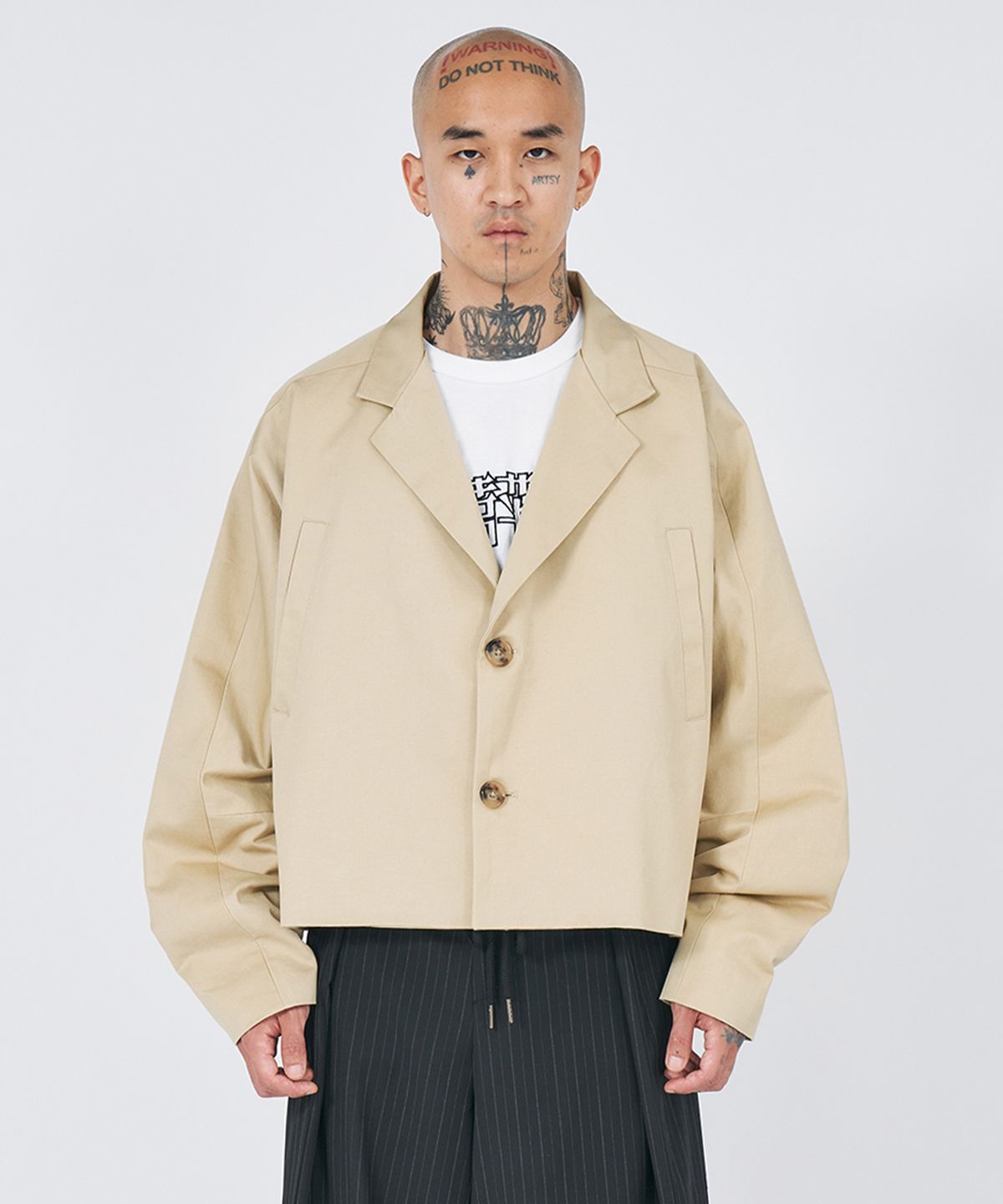 아조바이아조(AJOBYAJO) Batwing Cotton Short Jacket [BEIGE]