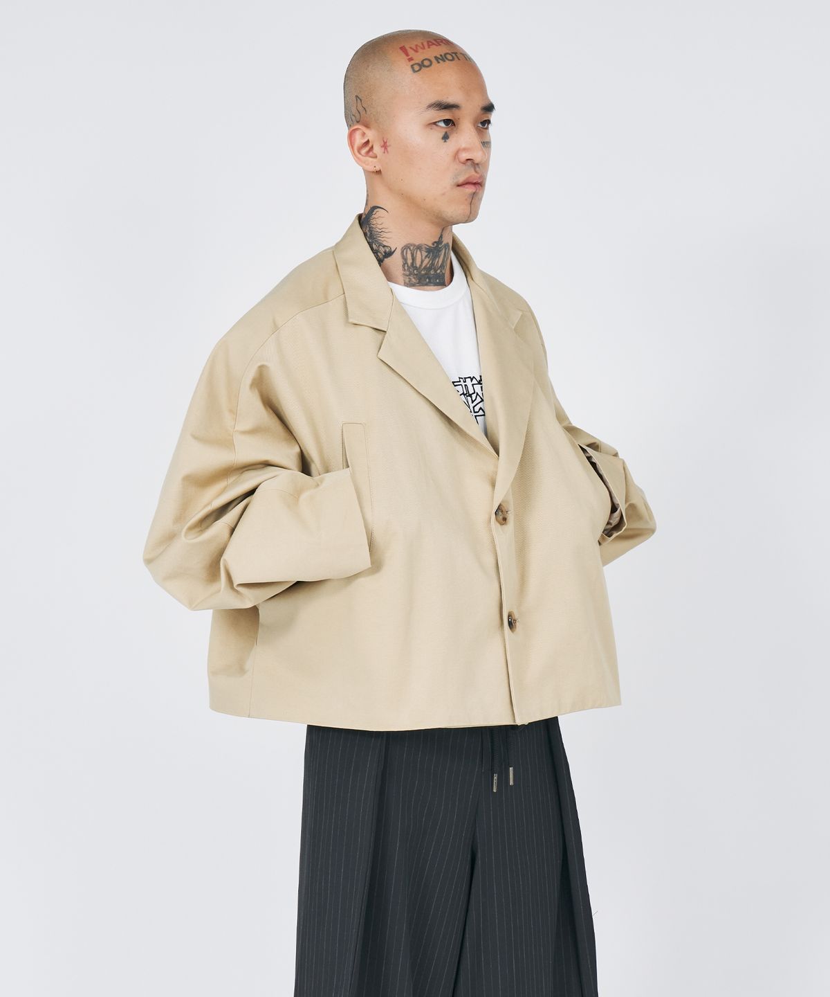 아조바이아조(AJOBYAJO) Batwing Cotton Short Jacket [BEIGE]