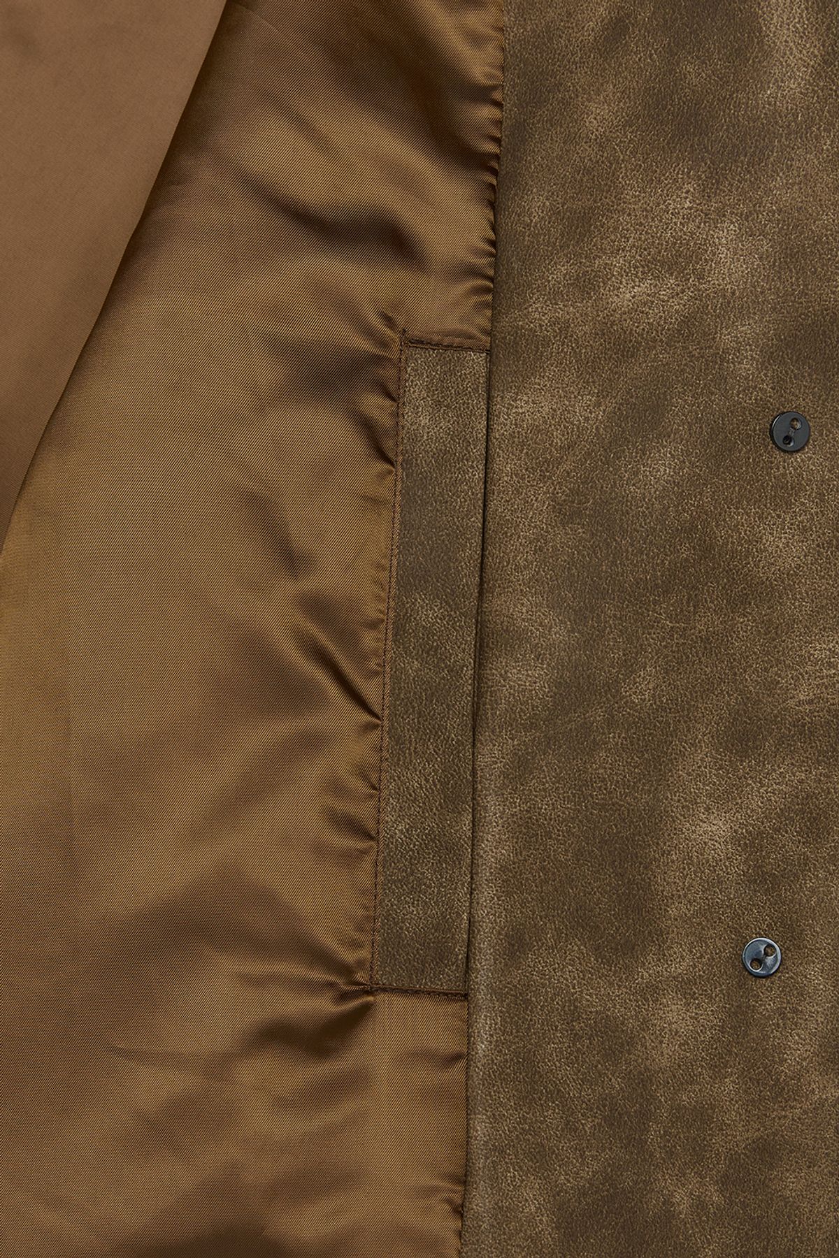 커렌트(CURRENT) VEGAN LEATHER HALF COAT [BROWN]