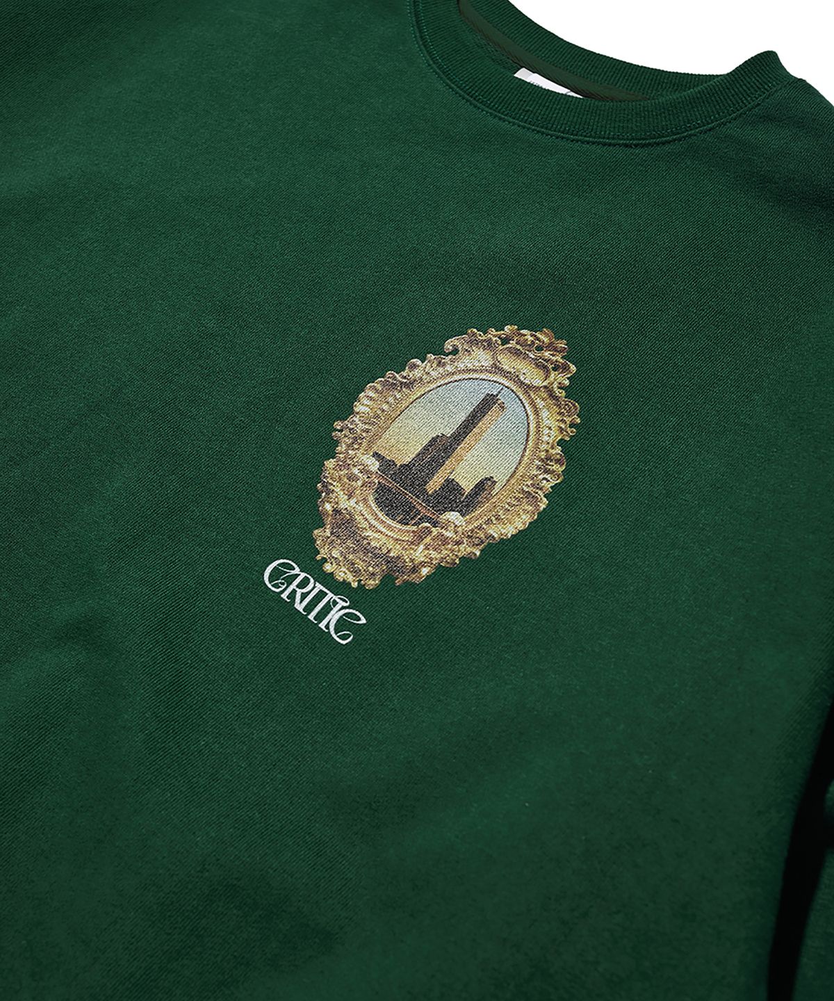 크리틱(CRITIC) Skyscraper Badge Sweatshirt Green