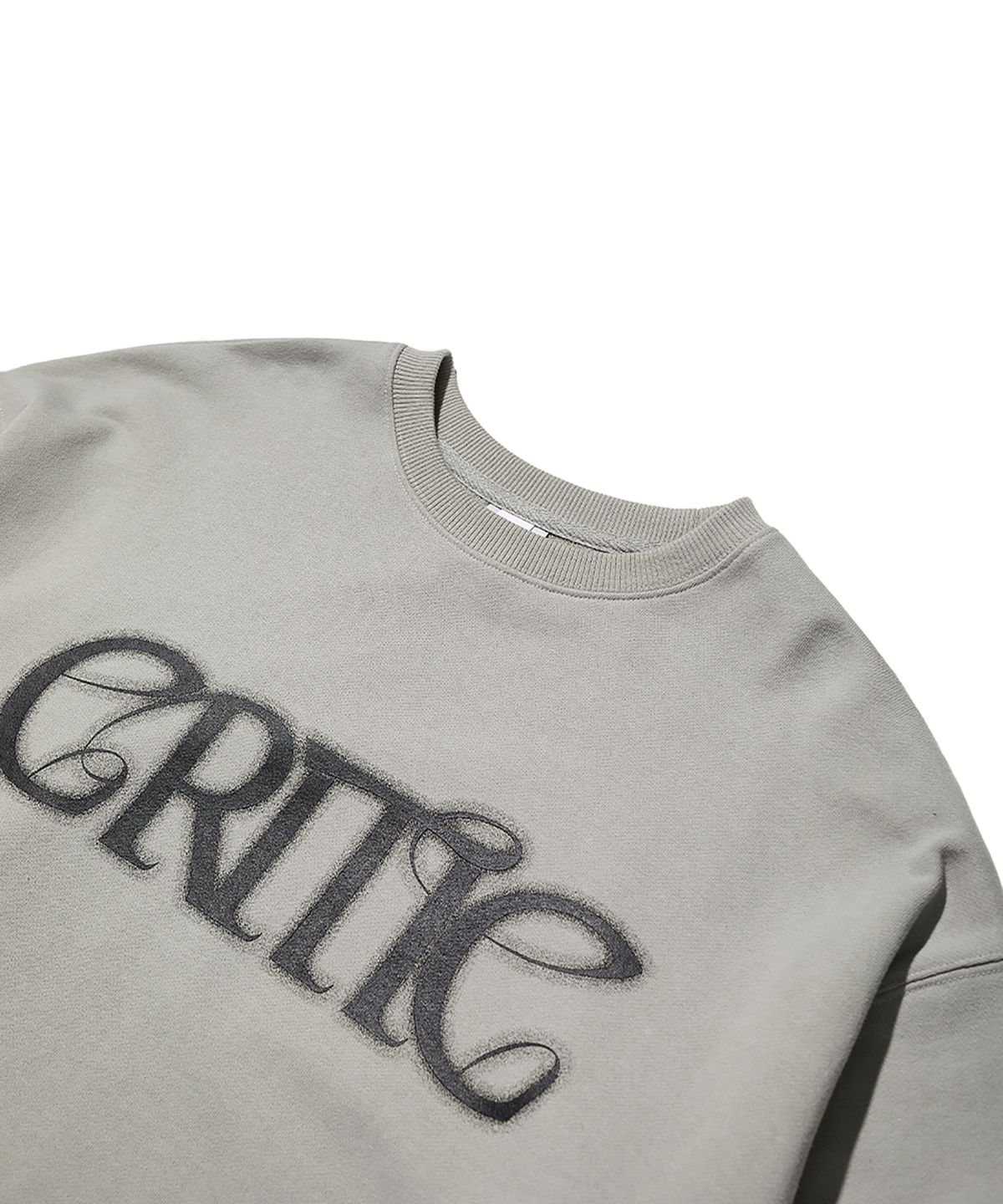 크리틱(CRITIC) Shine Logo Sweatshirt Grey