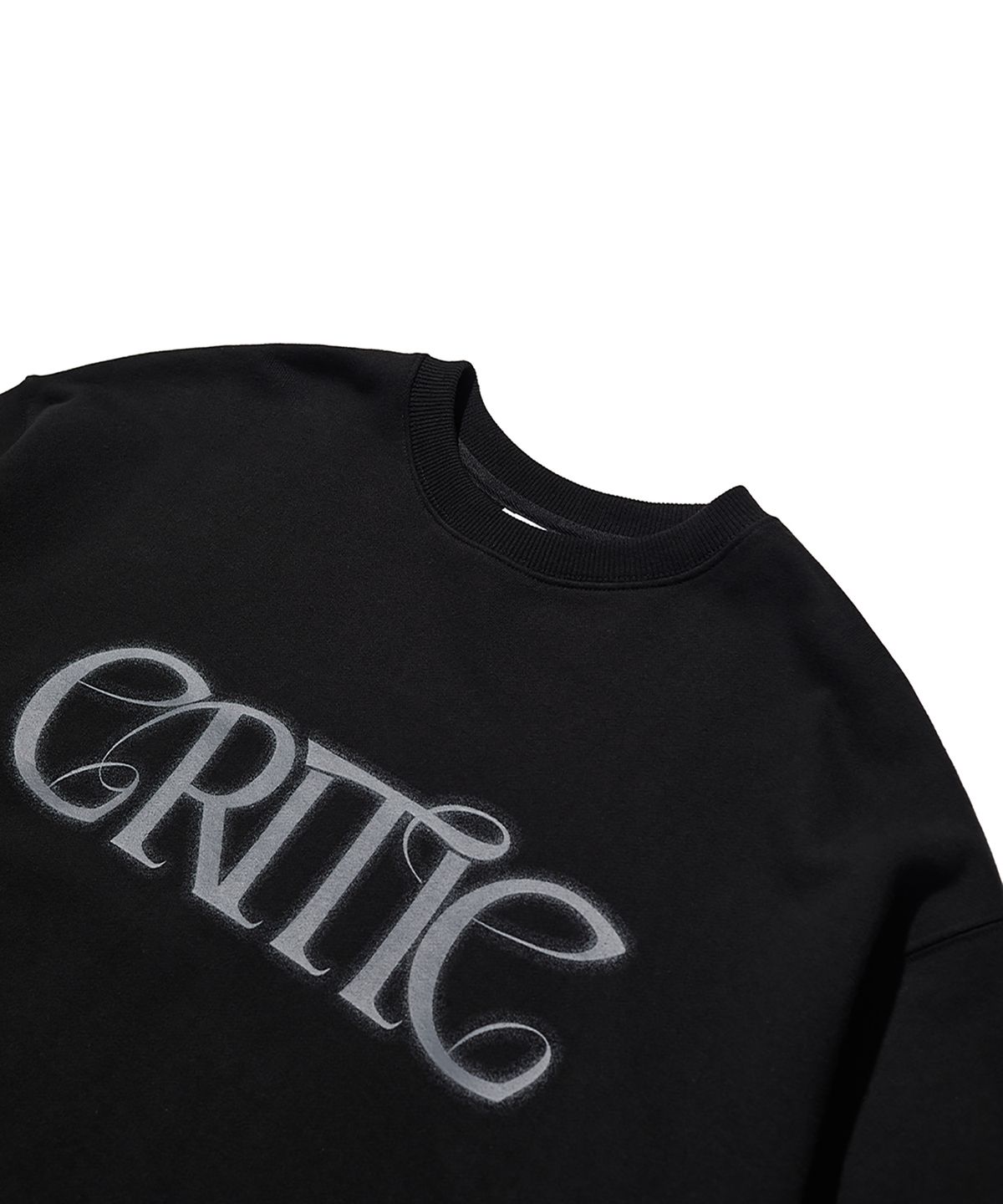 크리틱(CRITIC) Shine Logo Sweatshirt  Black