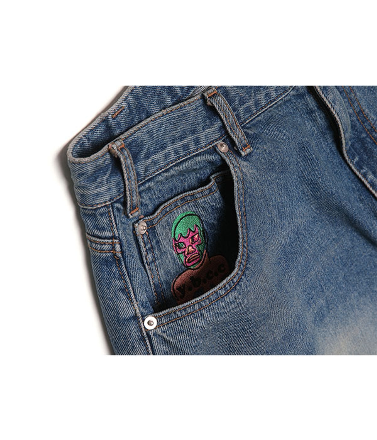 유쓰배쓰(YOUTHBATH) PK WRESTLER CARGO WORK PANTS_DENIM BLUE