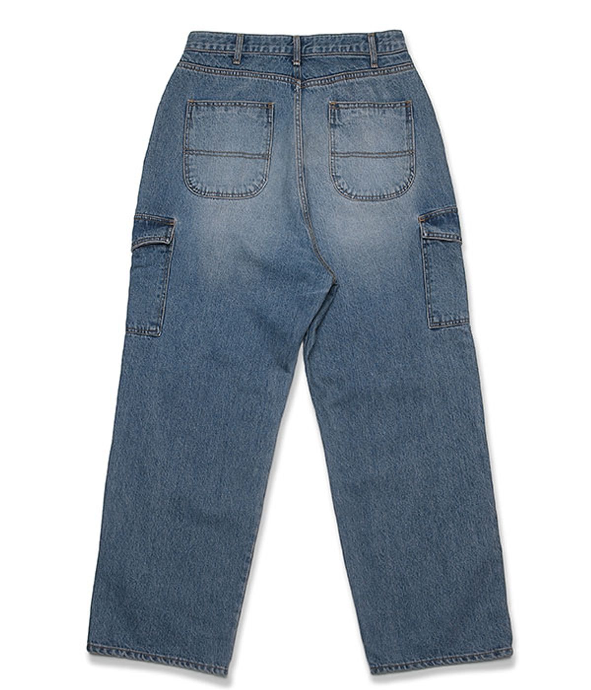 유쓰배쓰(YOUTHBATH) PK WRESTLER CARGO WORK PANTS_DENIM BLUE