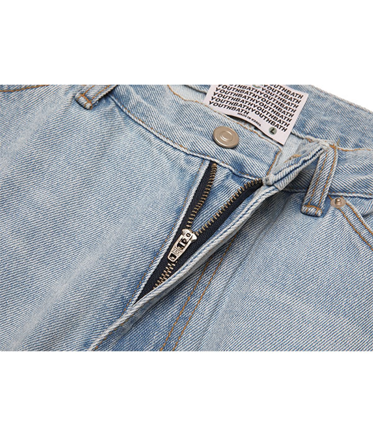 유쓰배쓰(YOUTHBATH) PATCH WORK DENIM PANTS_STAR BLUE