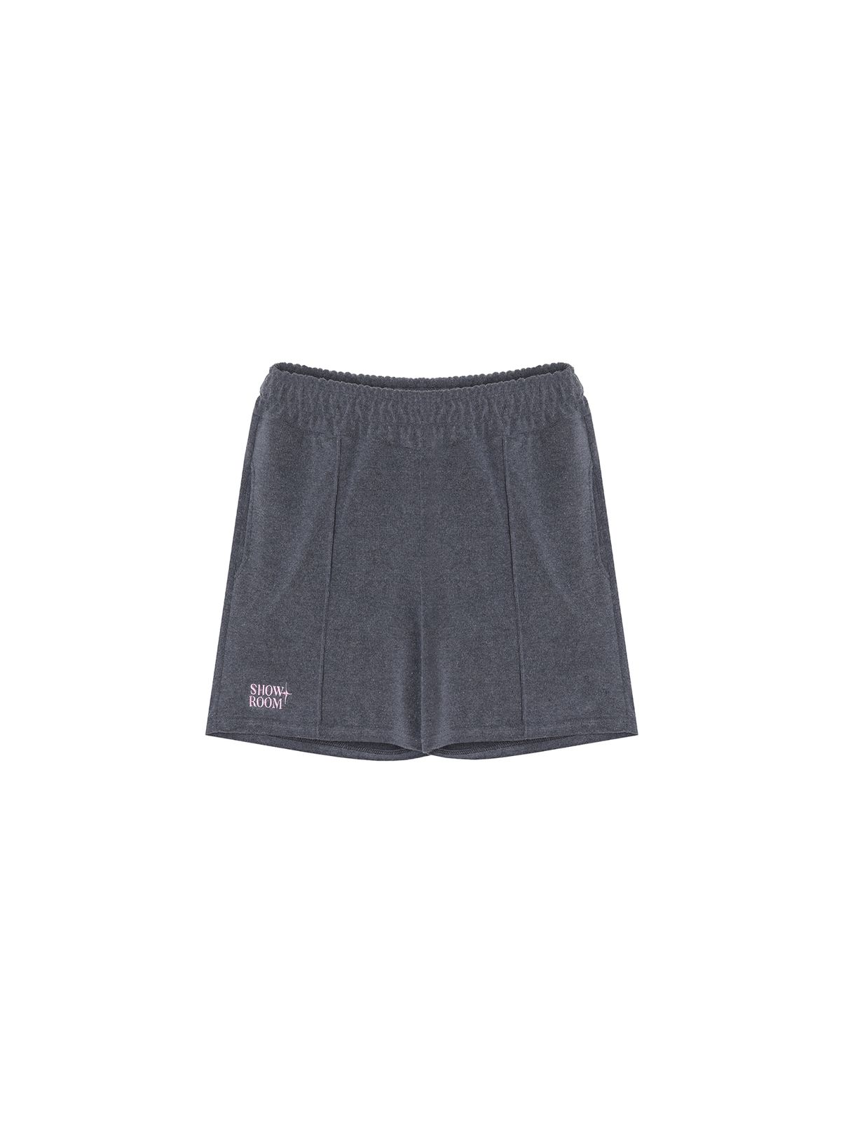 320쇼룸(320SHOWROOM) Logo Embroidery Pintuck Terry Banding Short pants Charcoal