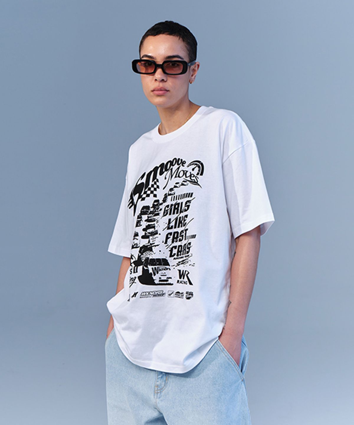 위캔더스(WKNDRS) RACING T-SHIRT (WHITE)