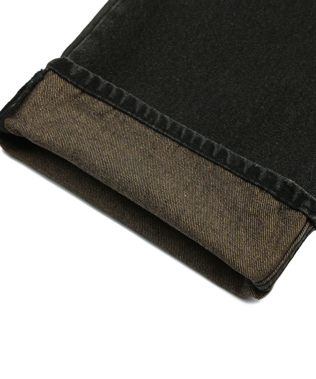 트릴리온(TRILLION) 바이오스톤 워싱 와이드 데님 팬츠 (BEIGE BLACK)