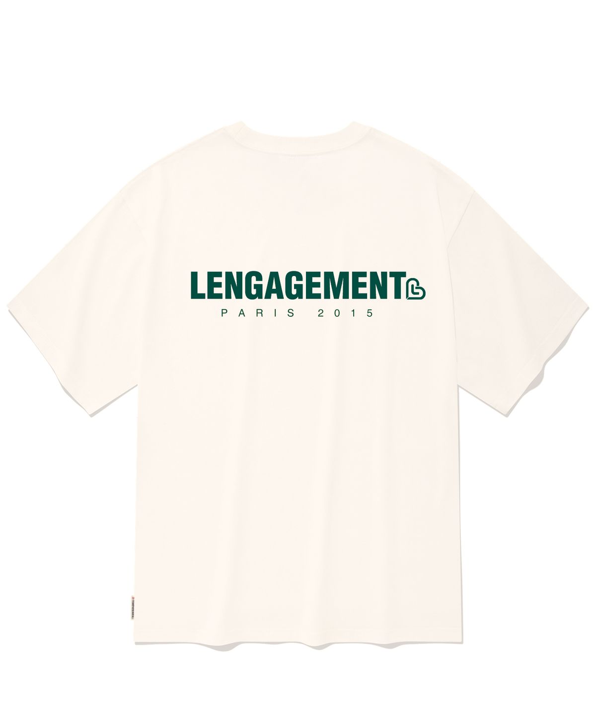 랑가주망(LENGAGEMENT) 오버사이즈 스몰 LGGM 반팔티 [오프 화이트]
