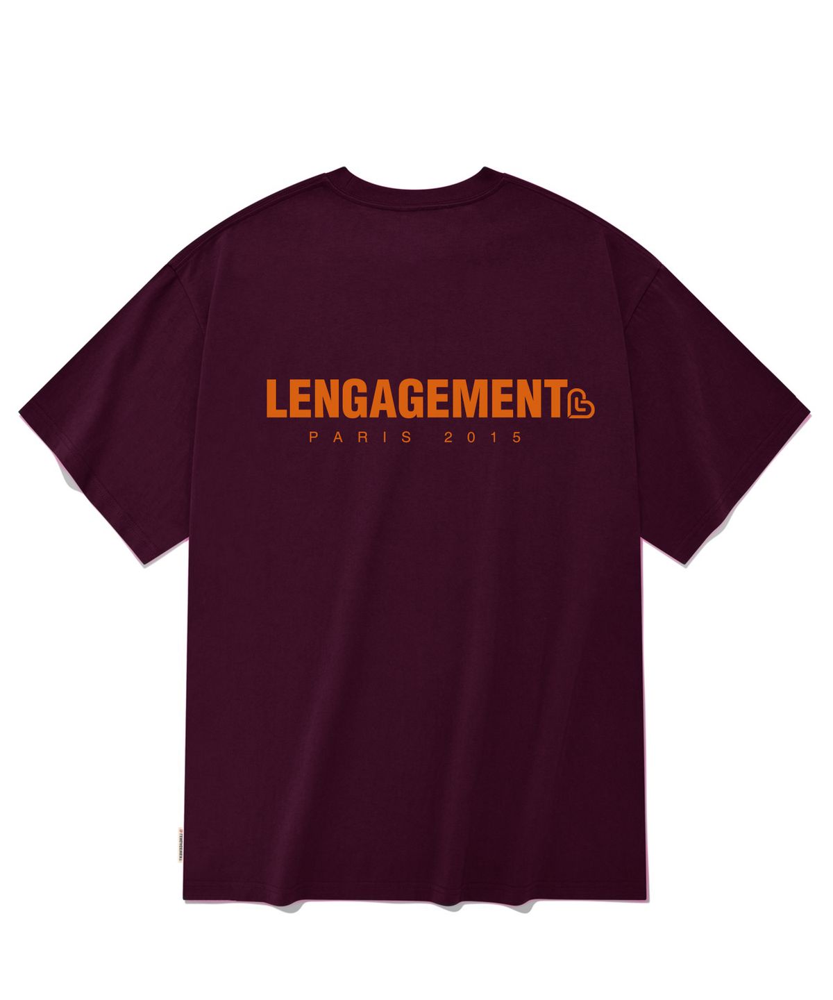 랑가주망(LENGAGEMENT) 오버사이즈 스몰 LGGM 반팔티 [와인]