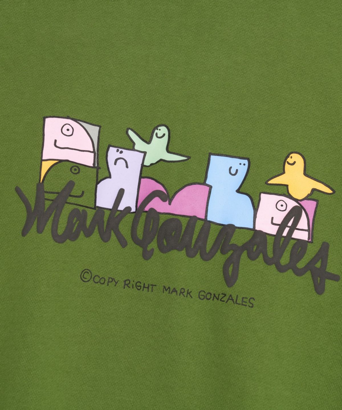 마크곤잘레스(MARK GONZALES) MG MULTI SHMOO GRAPHIC SWEATSHIRT - GREEN
