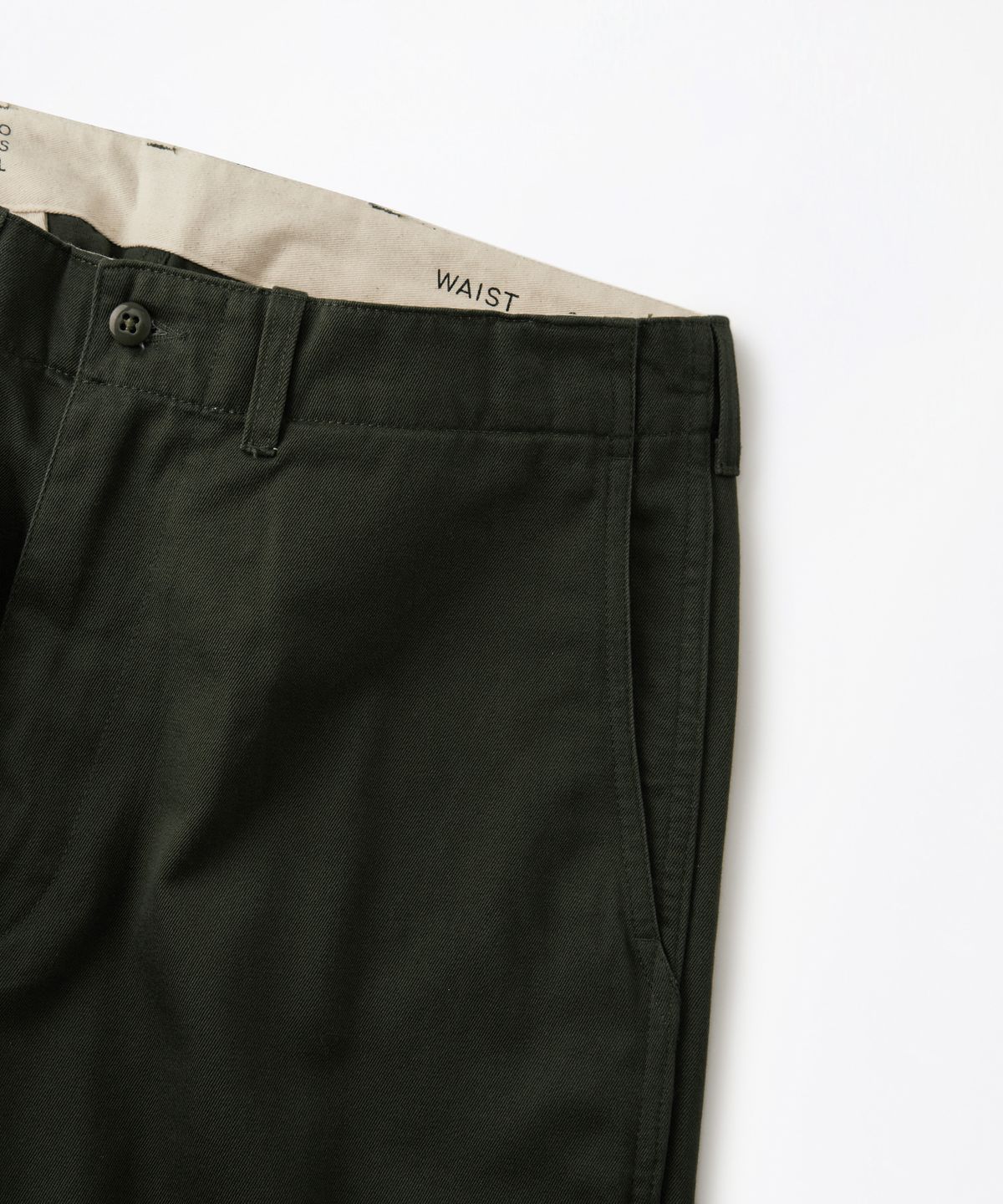 아웃스탠딩(OUTSTANDING) OFFICER CHINO PANTS_OLIVE GREEN