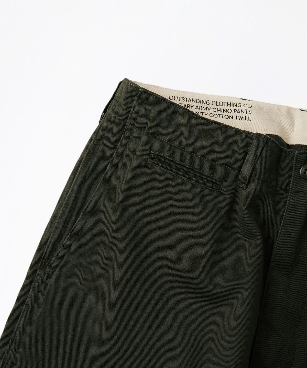 아웃스탠딩(OUTSTANDING) OFFICER CHINO PANTS_OLIVE GREEN