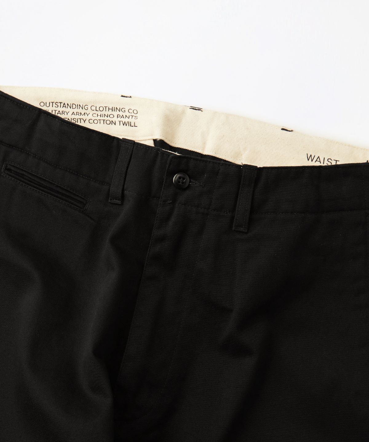 아웃스탠딩(OUTSTANDING) OFFICER CHINO PANTS_BLACK