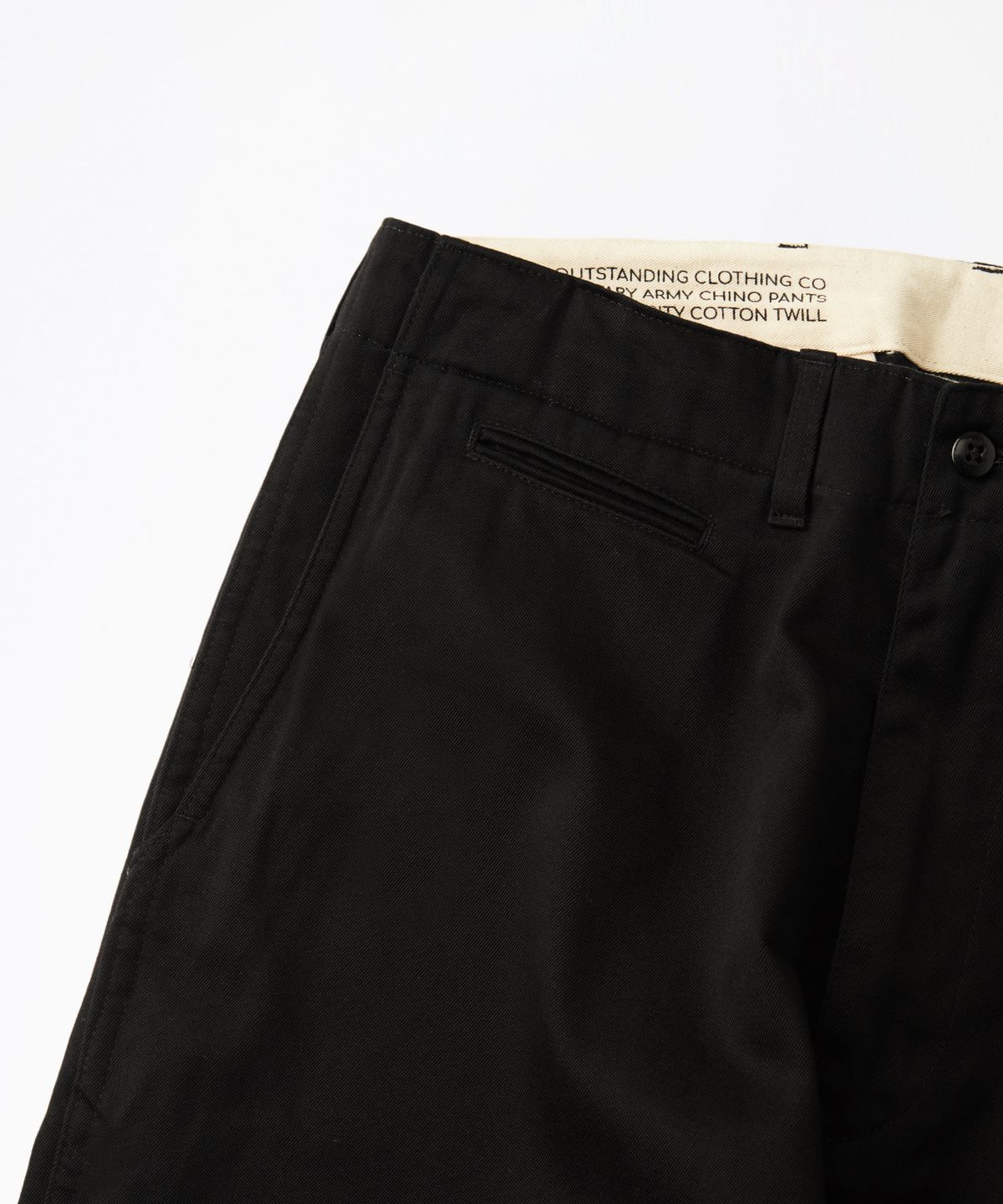 아웃스탠딩(OUTSTANDING) OFFICER CHINO PANTS_BLACK
