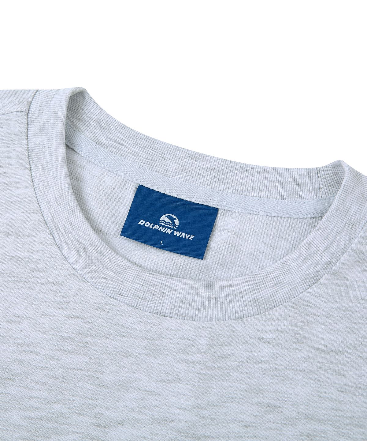 돌핀웨이브어패럴(DOLPHIN WAVE APPAREL) 돌핀 아치로고 롱 슬리브 티셔츠 쿨그레이