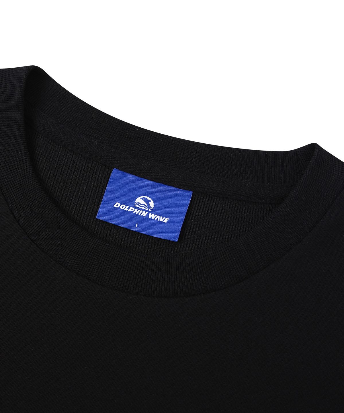 돌핀웨이브어패럴(DOLPHIN WAVE APPAREL) 돌핀 아치로고 티셔츠 블랙