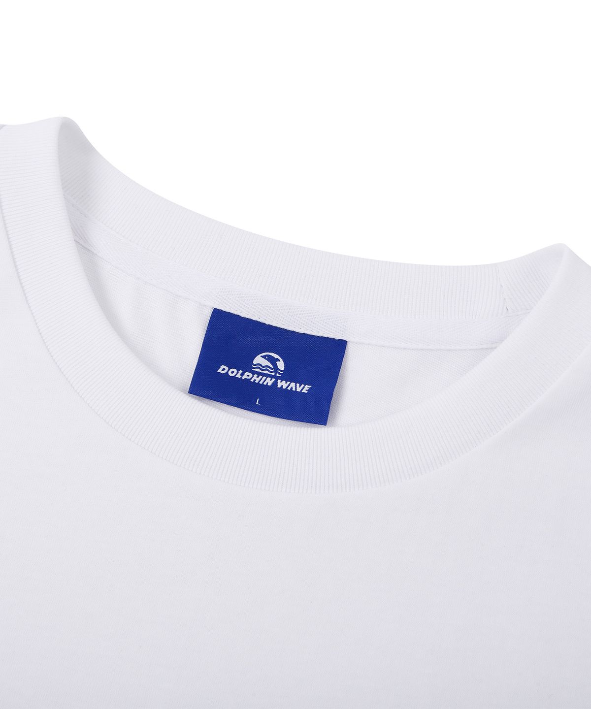 돌핀웨이브어패럴(DOLPHIN WAVE APPAREL) 돌핀 아치로고 티셔츠 화이트