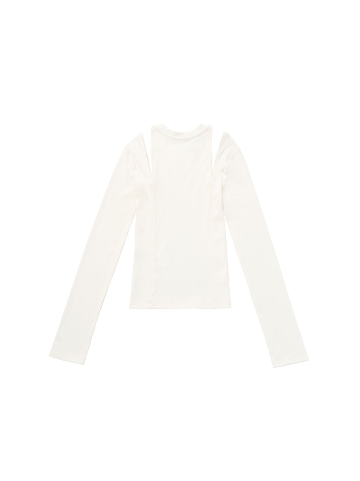 에즈이프 캘리(ASIF CALIE) RIB SLIT LONG SLEEVE WHITE